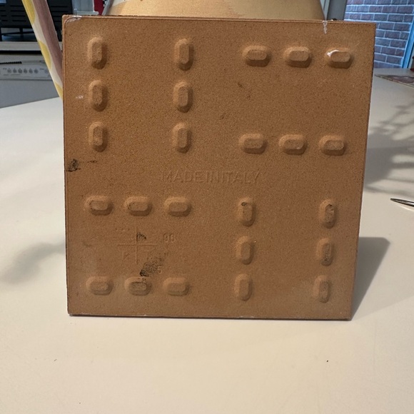 Hand Painted Tile Italy Colorful Sun Flower Face 6x6 inches - Picture 2 of 3